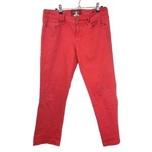 Lucky Brand Womens Jeans Orange Denim Sz 10 Straight Sweet'N Crop Stretch Pants